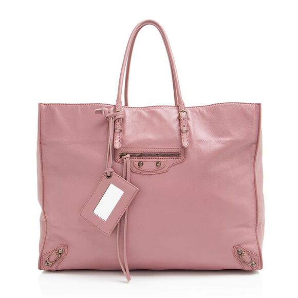 Balenciaga Handbags - Balenciaga Agneau Motocross Classic Weekender Tote